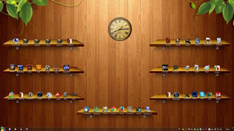 Полки для ярлыков на рабочем столе