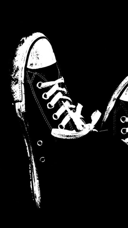 Кеды черно белые