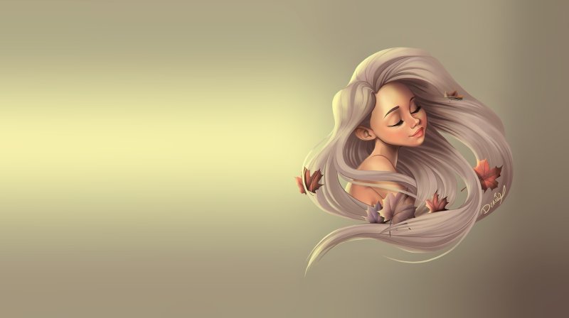 Красивая девушка рисунок