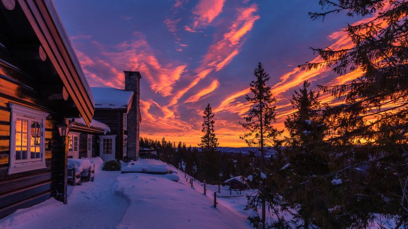 Зима. К вечеру