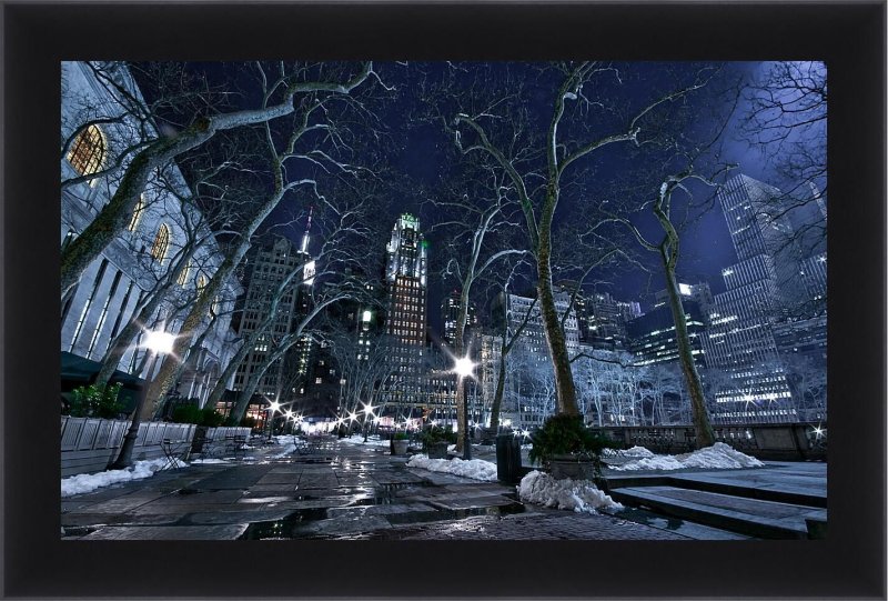 Нью-Йорк Манхэттен зимой