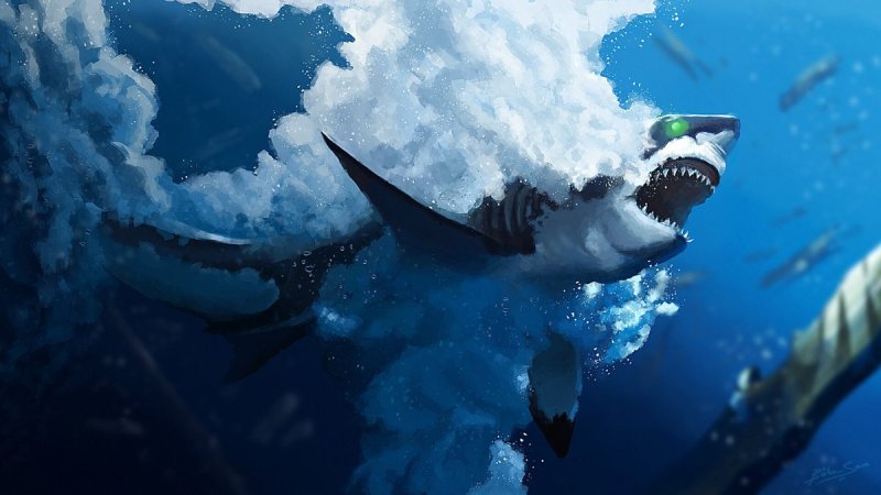 Заставка на рабочий стол акула