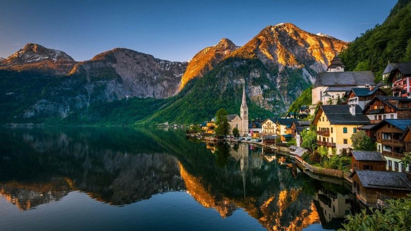 Деревня в Австрии Гальштат