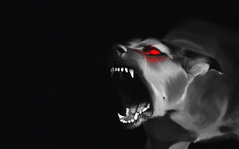 Доберман оскал арт