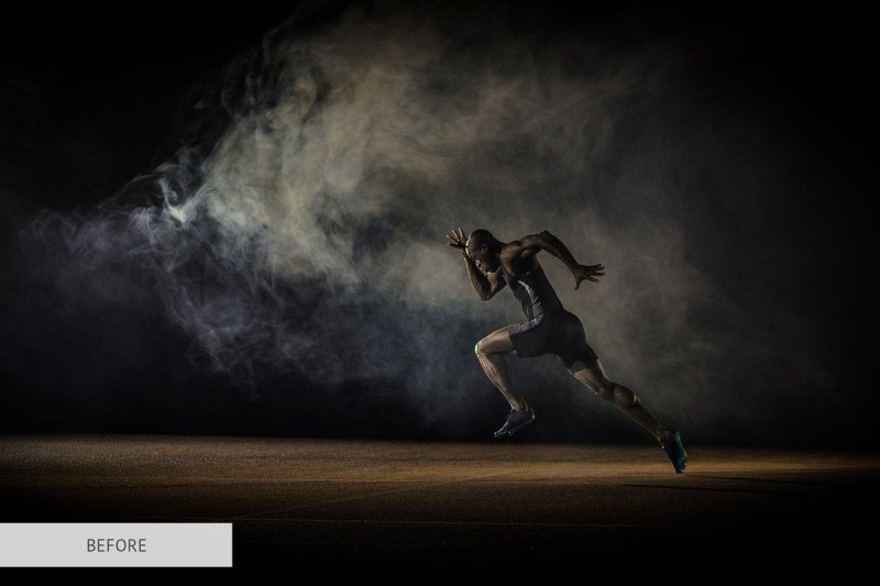 Спортсмен бежит