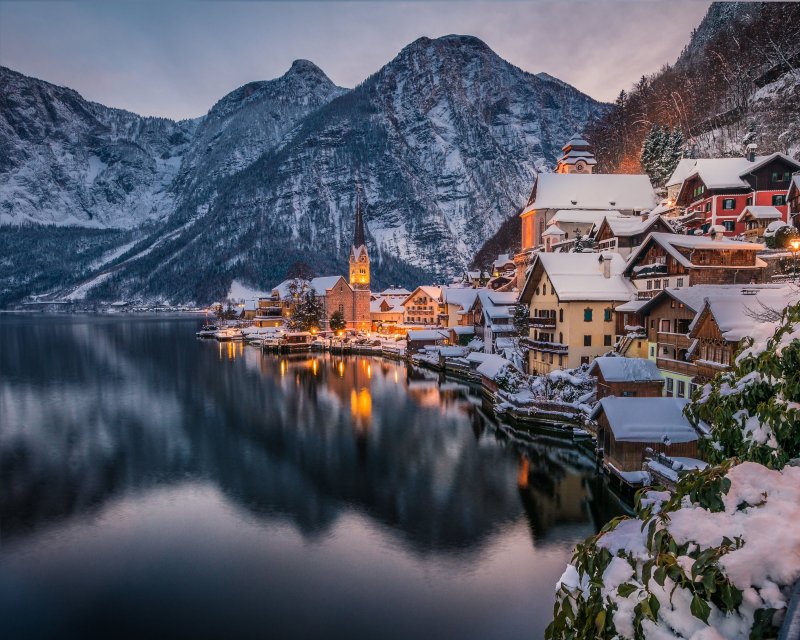 Озеро Хальштаттерзее Австрия