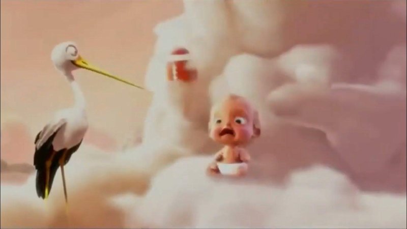 Аист приносит ребенка