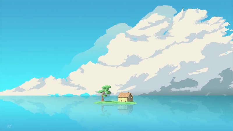 Пиксель арт пейзаж