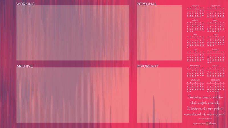 Обои органайзер на рабочий стол с разделением на зоны