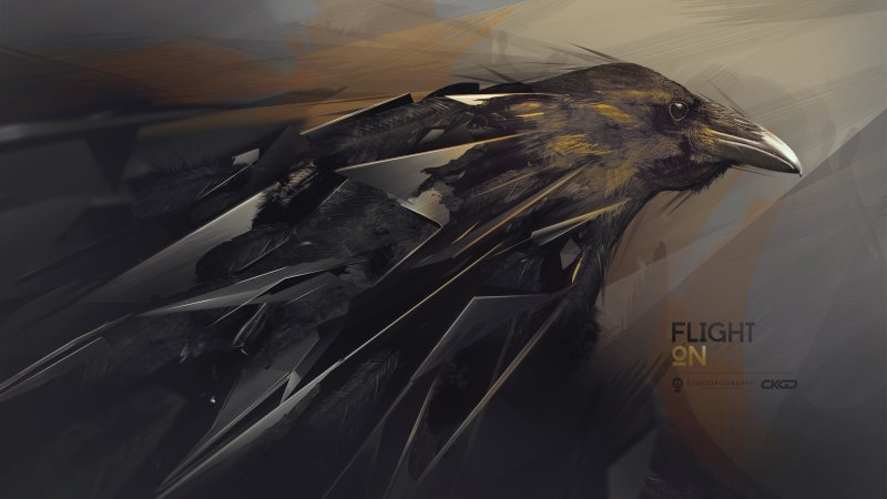 Черный ворон арт