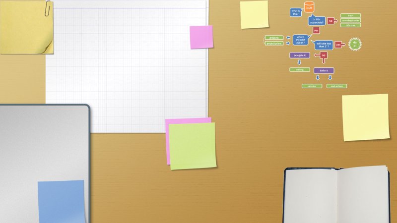 Фон рабочего стола с разделением на зоны