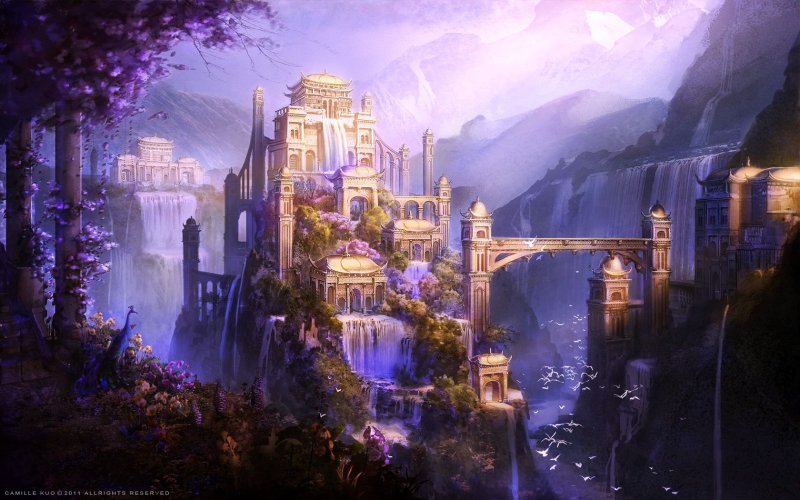 Дворец фэнтези арт Kazumasa Uchio