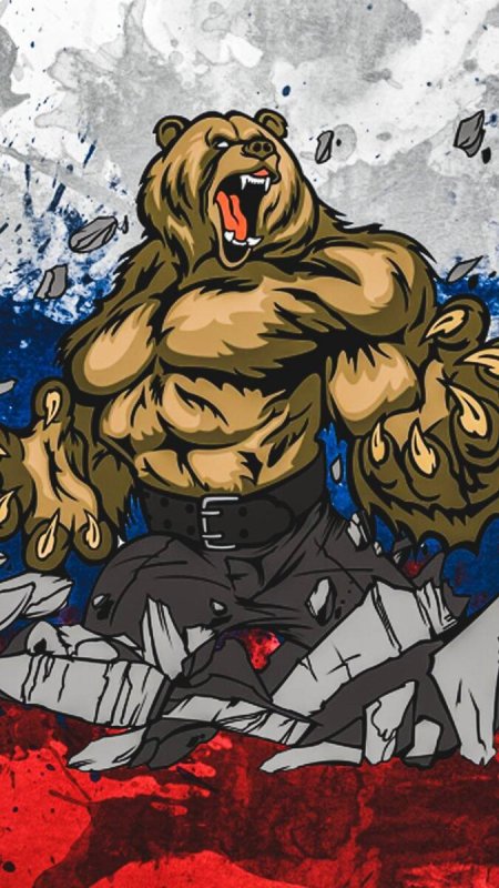 Медведь с флагом