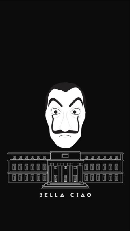 Бумажный дом заставка на телефон