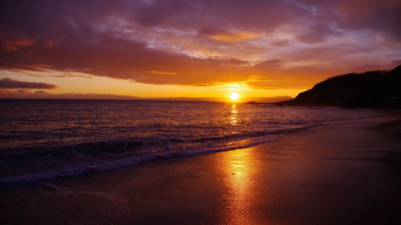 Закат на побережье