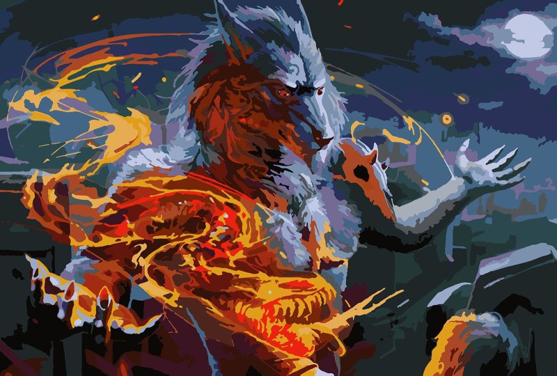 Фенрир Огненный волк демон