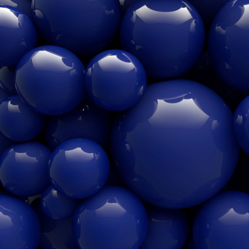 Шары на синем фоне