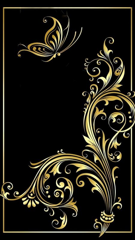 Красивые узоры на черном фоне