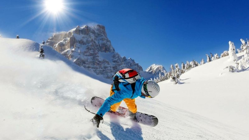 Горы спорт зима