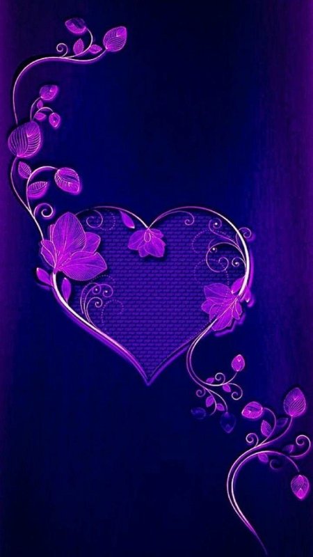 Сердце фиолетовое