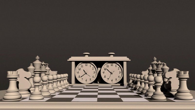 Шахматная доска с часами