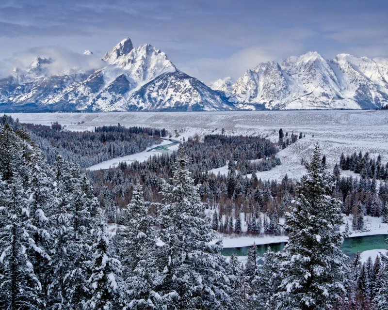 Вайоминг штат зимой