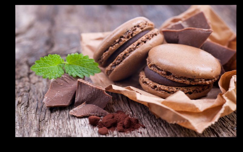 Шоколадные пирожные макарони