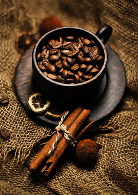 Коричневый кофе