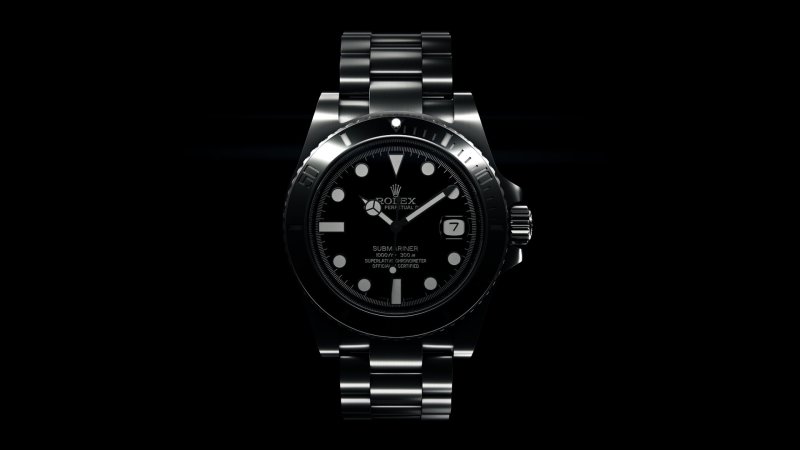 Rolex на черном фоне
