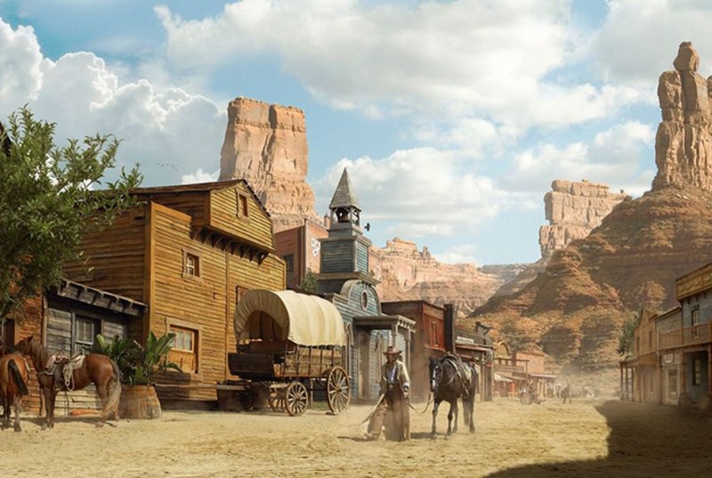 Вестерн Ковбои дикий Запад Салун