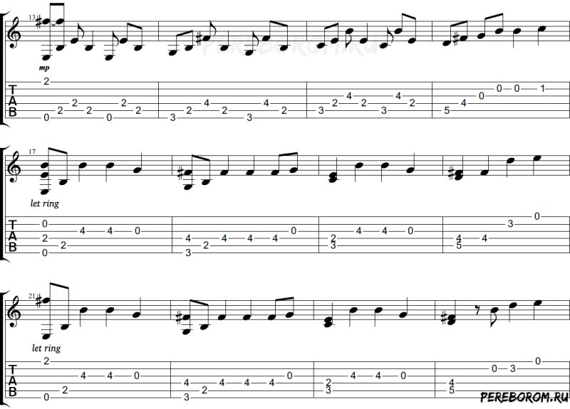 Linkin Park in the end табы для гитары