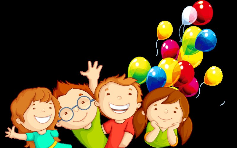 Дети на прозрачном фоне