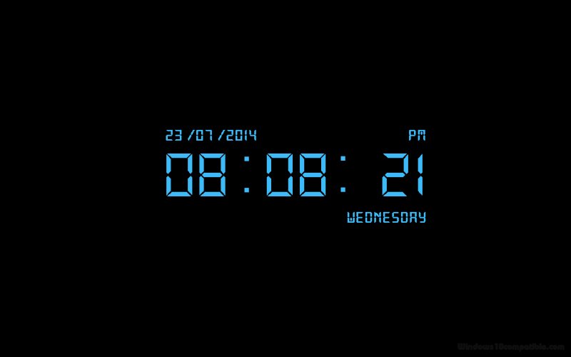 Скринсейвер электронные часы