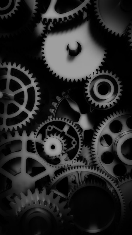 Шестеренки на черном фоне