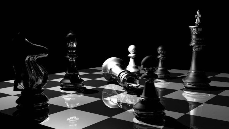 Шахматная доска черно белая