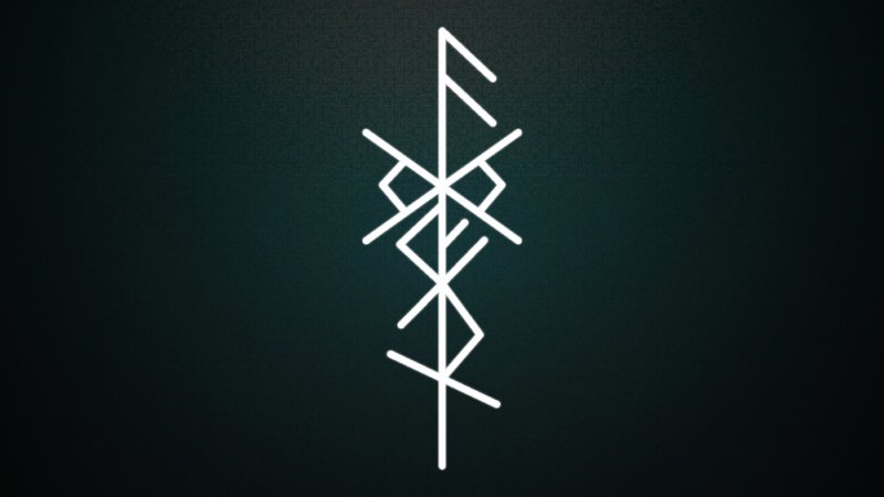 Руны на черном фоне