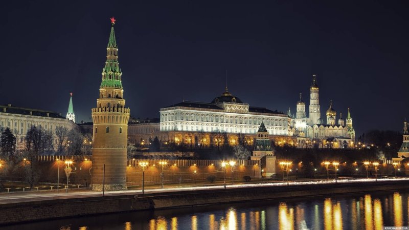 Кремль зима ночь