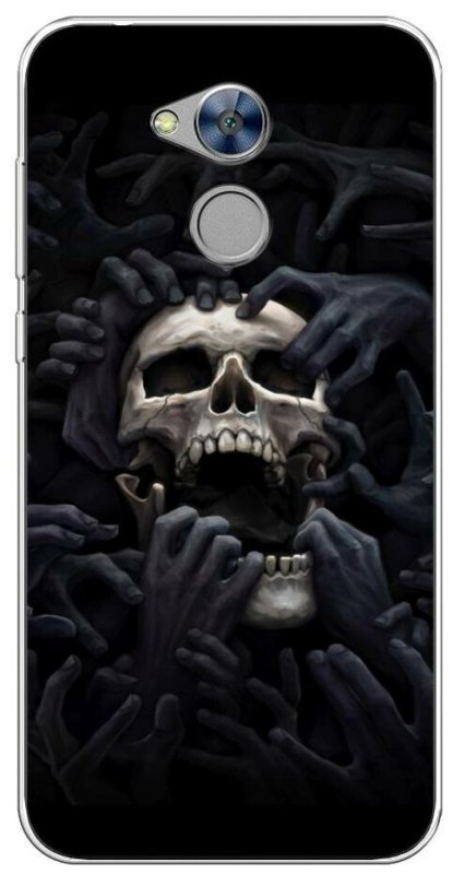 Череп на черном фоне