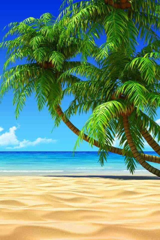 Красивый арт пляж