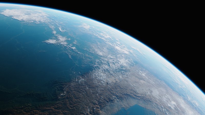 Вид земли из космоса