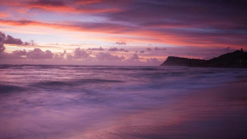 Закат на море