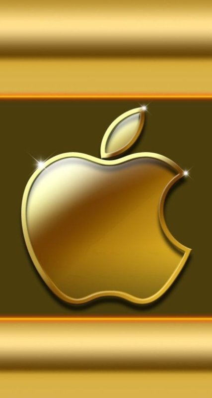 Золотой логотип Apple