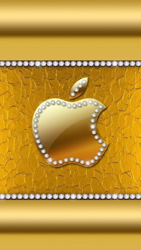 Золотистые обои на телефон