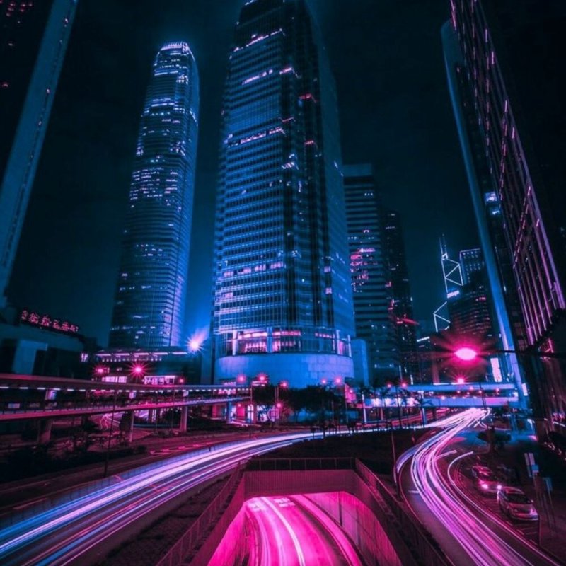 Мегаполис ночью