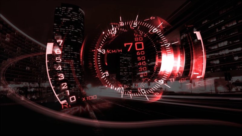 Неоновый спидометр