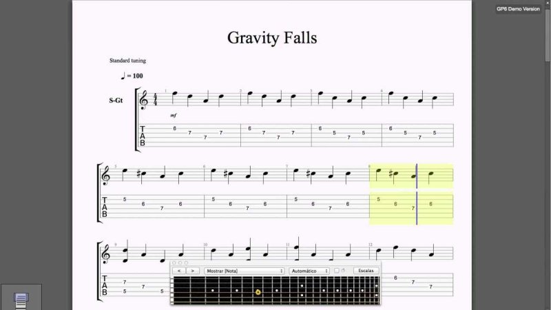 Новт для гитары Гравити Фолз