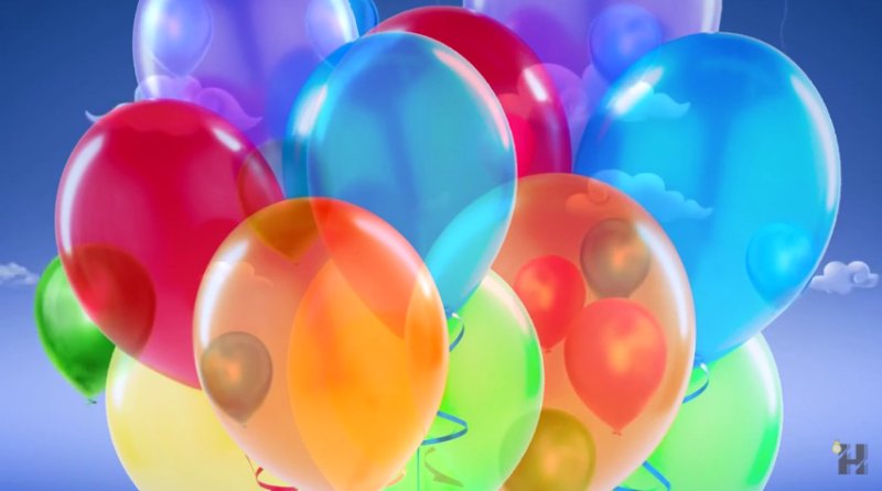 Разноцветные шарики воздушные