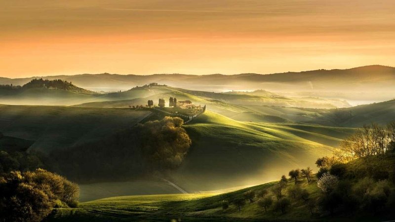 Тоскана Италия утро