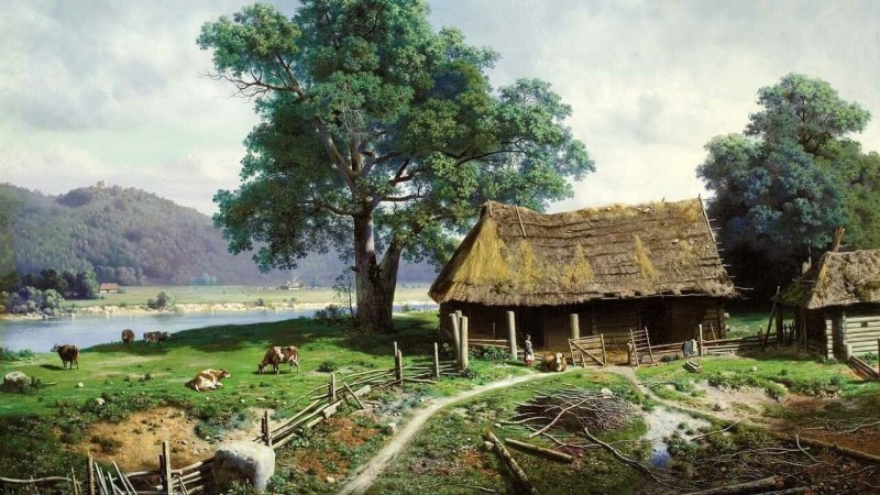 Клодт Михаил Константинович вид в имении Загезаль