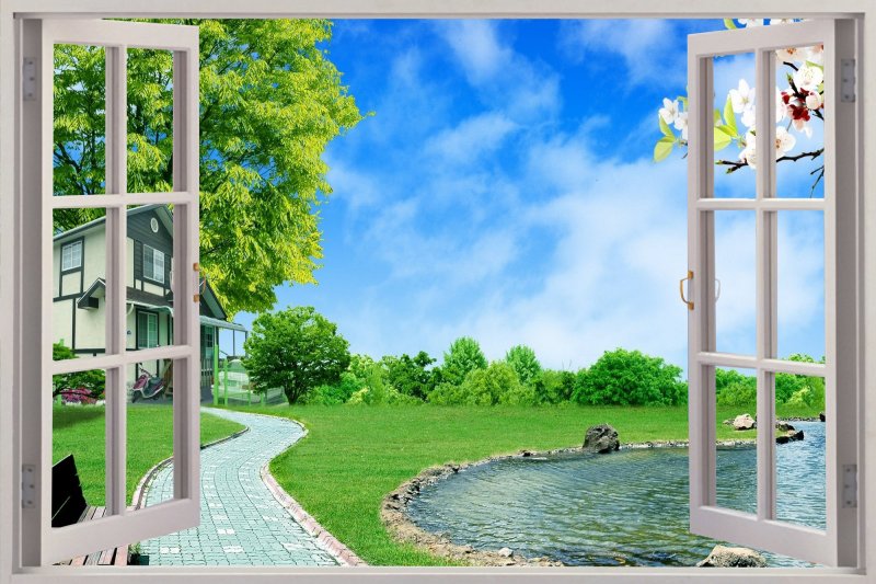 Пейзаж в окне